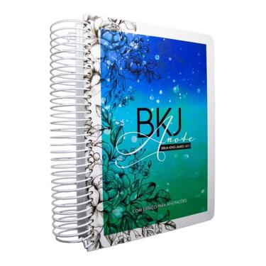 Imagem de Bíblia Sagrada bkj Anote Espiral - Flor Aquarela