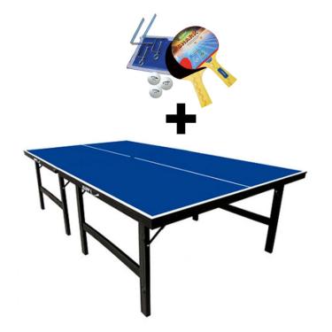 Imagem de Mesa de ping pong mdp 18mm 1002 klopf + kit Suporte, Rede, Bolinhas 5031