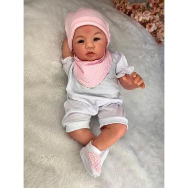 Imagem de Bebê Reborn Menina Realista Corpo de Silicone Macio Enxoval - Mundo Az