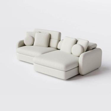 Imagem de Sofá Denver Retrátil e Reclinável 2,54m em Chenille Bege - Home Mobily