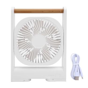 Imagem de Ventilador de Mesa Magnética, fã de Mesa Portátil e Eficiente Em Termos de Trabalho Silencioso Com Alça para o Quarto de Escritório Em Casa Acampamento de Desktop (WHITE)