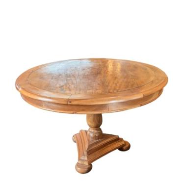 Imagem de Mesa de Jantar Redonda em Peroba Rosa com Pé Torneado 0,80