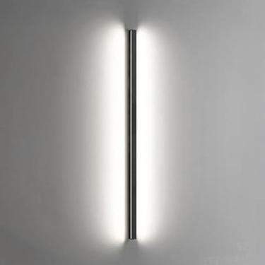 Imagem de HOSETEON Arandela de parede linear de LED minimalista preto longo rasgar arandelas de parede de LED arruela de parede r Luzes de ar de corredor
