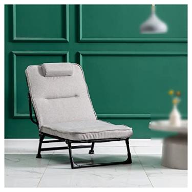 Imagem de Cadeira, cadeira de sofá preguiçosa, cadeira confortável para sala de estar, banco dobrável com encosto de cabeça, 6 posições ajustáveis, cadeira de balanço acolchoada, cadeira de solteiro para quarto