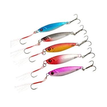 Imagem de Conjunto de 5 Gabaritos de Metal para Iscas de Pesca (10g, 15g, 20g) -