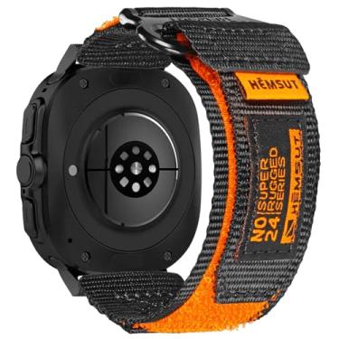 Imagem de Pulseira de relógio esportivo de nylon larga militar compatível com Samsung Galaxy Watch Ultra de 47 mm (2024/2025), pulseira para Galaxy Watch Ultra 2/1