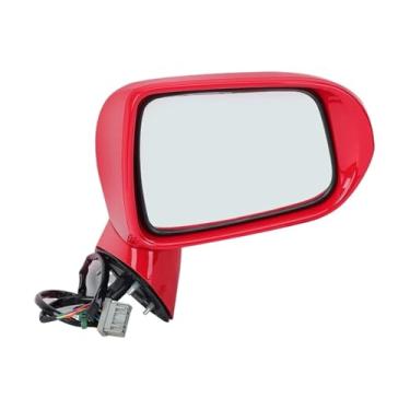 Imagem de Espelho lateral, compatível com HONDA FIT JAZZ 2005-2008 CITY 2007 Retrovisor 5-PINS Ângulo elétrico Ajuste LED Luz de seta Tampa de lente de vidro(5pins Red R)