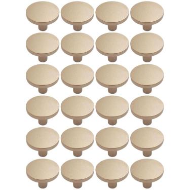 Imagem de Kit 24 Puxadores Ponto Dourados Móveis Armários Gavetas e Portas Ruiz 191