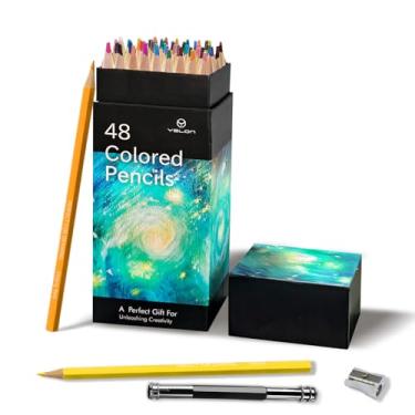 Imagem de YSLON 48 lápis de cor profissionais para colorir para crianças e adultos, conjunto de lápis de cor para crianças e adultos