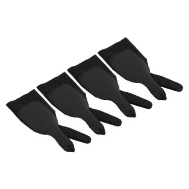 Imagem de Luva de Desenho Artístico de 4 Pacotes, Mão Direita Esquerda, 3 Camadas, Dois Dedos, Elasticidade Suave, Arte Digital, Luvas para Tablet Gráfico, Diga Adeus às Mãos Sujas, (L)