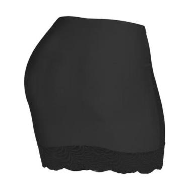 Imagem de Saia anágua com renda - TPstore, Preto, G, Romantic