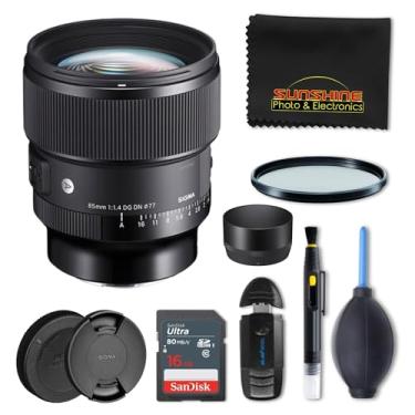 Imagem de Sigma Lente artística de 85 mm f1.4 DG DN para Sony E com pacote básico Sunshine Photo - 4 anos de garantia do fabricante dos EUA
