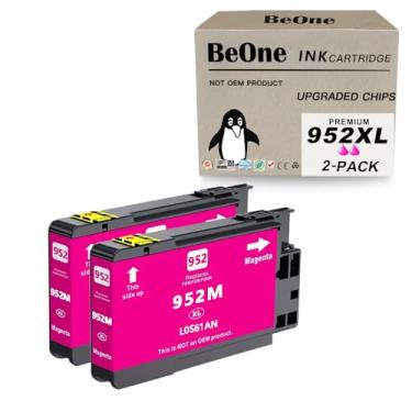 Imagem de BeOne Cartuchos de tinta compatíveis com 952 952XL para Officejet Pro 7740 8210 8710 8720 8740 8715 7720 8725 8730 8735 8745 impressora (2 magenta)