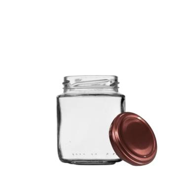 Imagem de 24 Potes De Vidro Belém 240ml Tampas Metálicas Lacres(Preto)