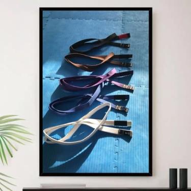Imagem de Genérico, Quadro Jiu Jitsu Tatame Faixas Preta Decorativo A3 35x45cm