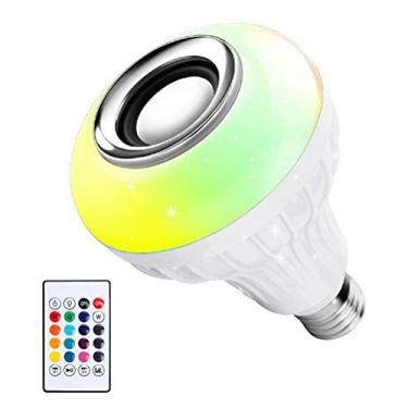Imagem de Lâmpada de Alto-falante Sem Fio Lâmpada de Música Bluetooth RGB Lâmpada de Música Inteligente Lâmpada de LED que Muda de Cor Com Controle Remoto para Festa Casa Quarto Bar