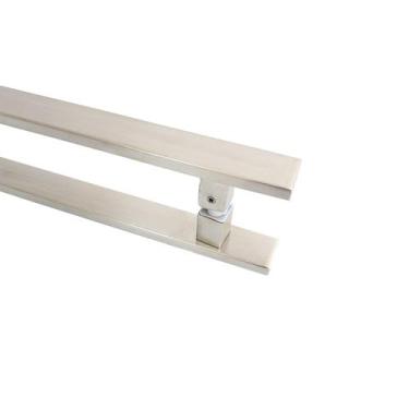 Imagem de Puxador Porta Duplo Em Aço Inox 50cm Modelo Flat Economy - DECORPLACE,