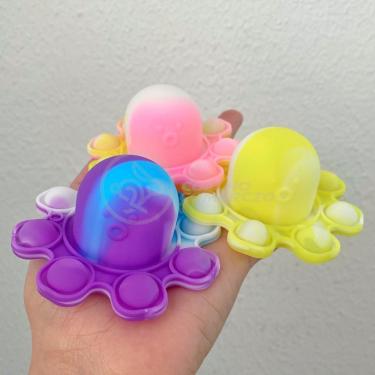 Imagem de Chaveiro Polvo Reversível Pop It Anti Stress Apertar Tiktok