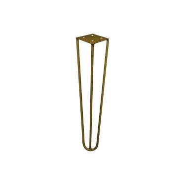 Imagem de Pé De Metal 30 Cm Mesa De Canto Rack E Puffs Dourado