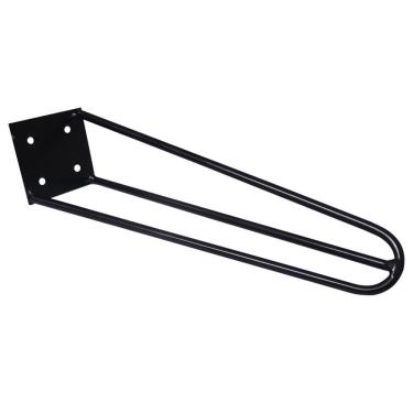 Imagem de Kit 6 Pés De Metal 30 Cm Mesa De Canto Rack E Puffs Preto