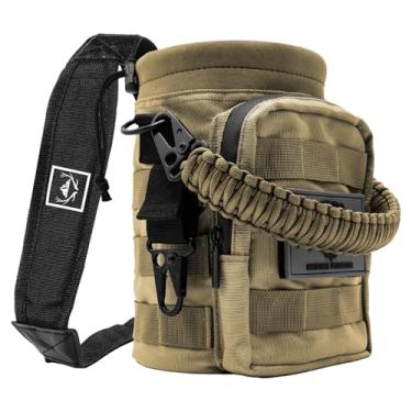 Imagem de NATURE PIONEOR Bolsa tática para garrafa de água 32 64 3,628 g, bolsa tática multifuncional para garrafa de água com alça de ombro ajustável, suporte de alça Molle de meio galão