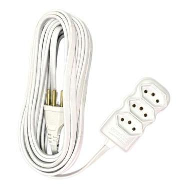 Imagem de Extensão Elétrica 2P+T 10A 250V Branca - FORLUX INDUSTRIA E COMERCIO E
