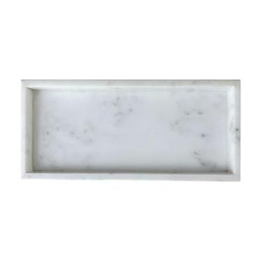 Imagem de AFXGUSD Bandeja de Servir de Pedra de Mármore, Suporte para Perfume Judaico, Organizador Decorativo Elegante para, para Clube Médico, White a