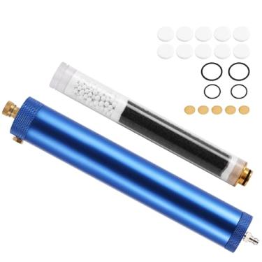 Imagem de Separador de água de óleo de compressor de ar PCP 30Mpa/4500psi, filtro de ar de alta pressão com conectores rápidos de 8 mm, filtro de compressor de ar de liga de alumínio sem costura para mergulho e