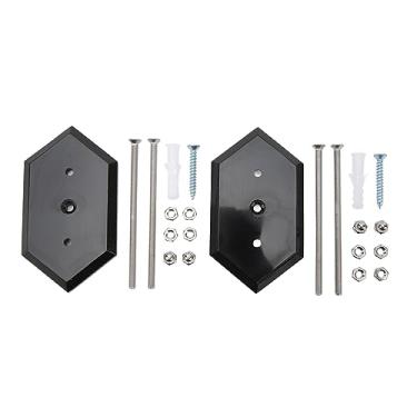 Imagem de Mbeysaq 2 conjuntos de suporte de parede para skate de acrílico transparente, kit de armazenamento para quarto, garagem (preto)