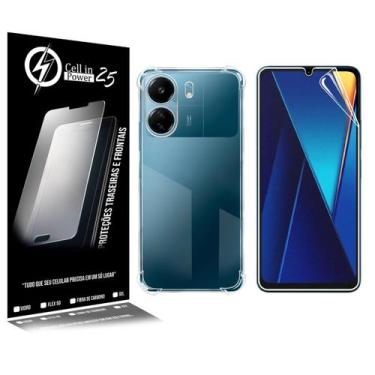 Imagem de Capa anti impacto transparente + Película De Hydrogel HD Para Xiaomi P