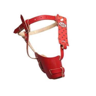 Imagem de Focinheira de Couro Simples N4 - Tati Coleiras