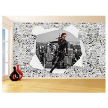 Imagem de Papel De Parede 3D Heróis Página Quadrinhos Hq 3,5M Nhma270 - Você Dec