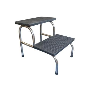 Imagem de Escada 2 Degraus Antiderrapante Inox - Metal Solution