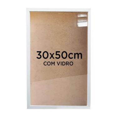 Imagem de Moldura Quadro Caixa 3cm 30x50cm Foto Poster Ilustração com Vidro - Vá