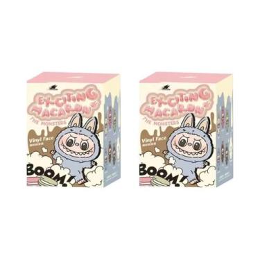 Imagem de Bonito Labubu Monster Blind Box Toy Kawaii Cardiac Macarone Figura Mod