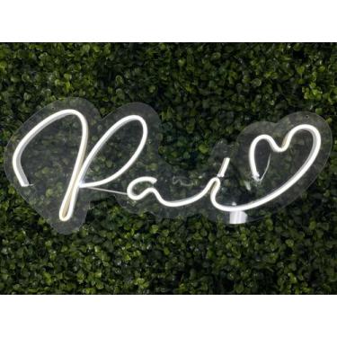 Imagem de Painel Neon Led Pai Dia dos Pais Letreiro luminoso Presente Pai - Come