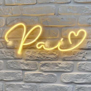 Imagem de Painel Neon Led Pai Dia dos Pais Letreiro luminoso Presente Pai - Come