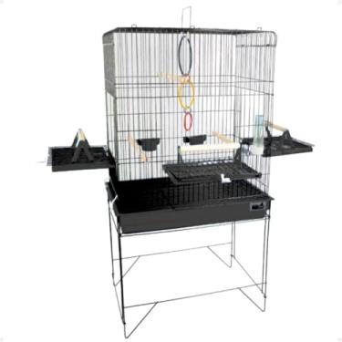 Imagem de VIVEIRO GAIOLA CALOPSITA PASSÁROS AVES TRIPLEX(CONFORT BLACK-BLACK)