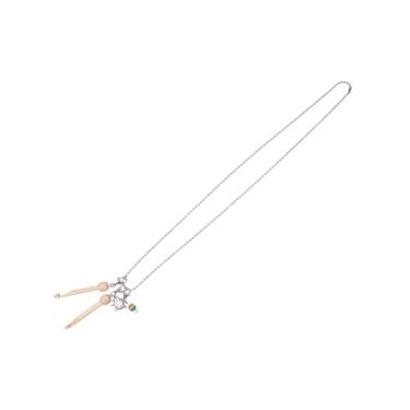 Imagem de oshhni Mini agulha de crochê para viagem, multifuncional, leve, pendurada no pescoço, fivela de marca de cordeiro, portátil para costura de linha, fio, ponto