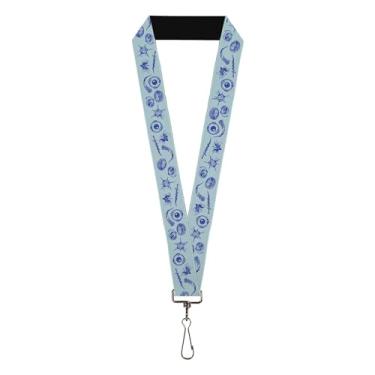 Imagem de Buckle-Down Baldur's Gate III Lanyard, Baldurs Gate III Title Logo and Icons Blues, Elastic