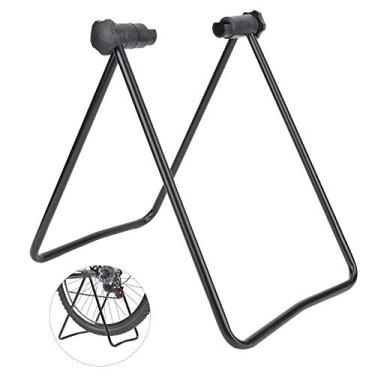 Imagem de Preto de parede fina de parede de aço de aço de bicicleta de suporte de kickstand suporte U Frame de estacionamento para o pé da forma para bicicleta robusta design dobrável