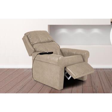 Imagem de Poltrona Reclinável c/ Massagem p/ Sala MH 1216 Two Way Courano Bege - Herval
