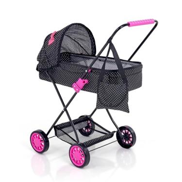 Imagem de Carrinho de Boneca Veneza com Porta Objeto Preto Laço Pink 79cm