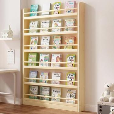 Imagem de Estante Atrás Da Porta, Estante De Economia De Espaço, Estante De Madeira Para Crianças, Organizador Para Brinquedos E Livros, Prateleira De Armazenamento A, Nature, 23.6 × 3.9 × 70.2 in