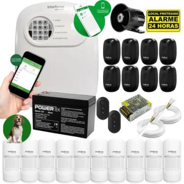 Imagem de Kit Alarme Intelbras Anm 24 App C/ Sensores Pet E Barreira