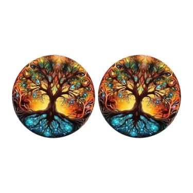 Imagem de KiBcsLic Conjunto de 2 Porta-copos para Carro, Acessórios para Bebidas, Design Funcional, Amarelo