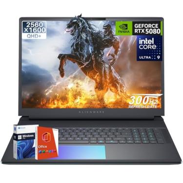 Imagem de Alienware Laptop para jogos 18 Area-51 2025, NVIDIA RTX 5080 16GB GDDR7, Intel Ultra 9 275HX (24 núcleos, até 5,4 GHz), 45.7 cm QHD+ 300Hz, 64 GB DDR5, SSD de 1 TB, KB retroiluminado, com Windows 11