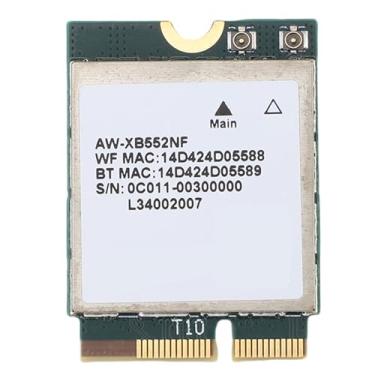 Imagem de Sanpyl WIFI 6E Wireless Retwork, M.2 NGFF Bluetooth 5.2 4200Mbps Tri-Band-Band 2,4 GHz/5GHz/6GHz Adaptador de Rede de Laptop Com Antena 8DBI para Wins 10/11