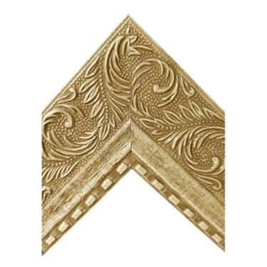 Imagem de Espelho Decorativo 40x60 de parede moldura de madeira com mdf para lavabo/hall/banheiro/quarto/sala/cantinho do café(BEGE)