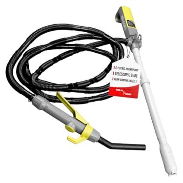 Imagem de TERA PUMP [ALTO VOLUME 2,9 GPM] Bomba elétrica de transferência de combustível, mangueira de 3 metros com bocal de controle de fluxo - Tubo de sucção telescópico (15 a 50,8 cm) para gasóleo E15 E85
